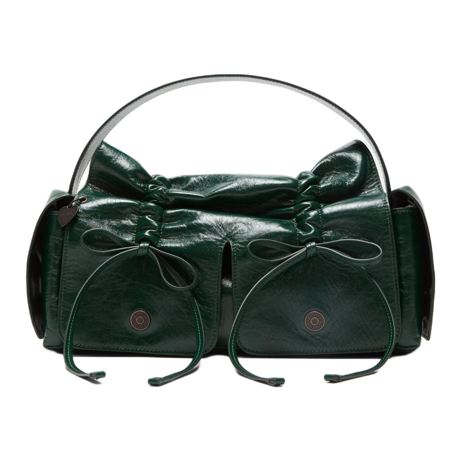 Acne Studios Кожаная женская сумка тёмно-зелёная
Acne Studios Кожаная женская сумка тёмно-зелёная