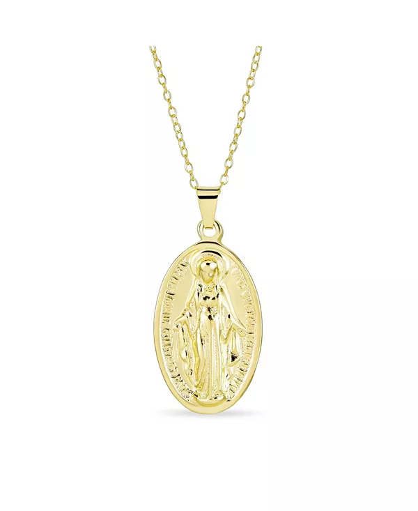 Ожерелье с подвеской Богоматери Гваделупской и Девы Марии, позолоченный латунный медальон Bling Jewelry, yellow
Ожерелье с подвеской Богоматери Гваделупской и Девы Марии, позолоченный латунный медальон Bling Jewelry, yellow