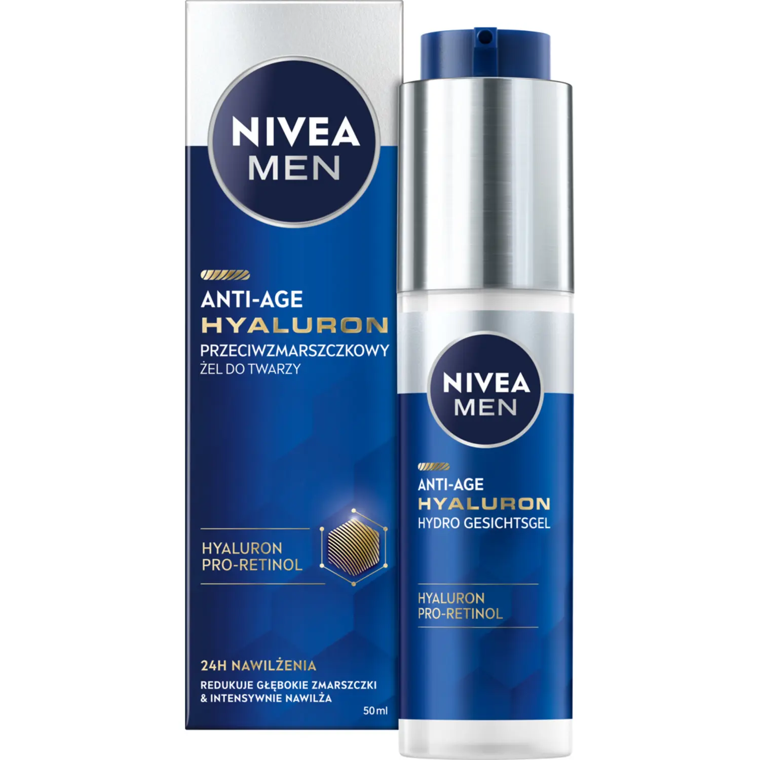 Гель для лица против морщин Nivea Men Anti-Age Hyaluron, 50 мл
Гель для лица против морщин Nivea Men Anti-Age Hyaluron, 50 мл