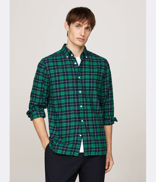 Рубашка Tommy Hilfiger Regular Fit, зеленый 
Рубашка Tommy Hilfiger Regular Fit, зеленый