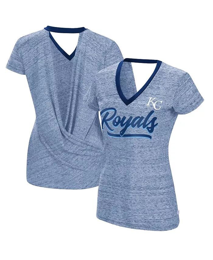 Женская футболка Royal Kansas City Royals Half Time с запахом на спине и v-образным вырезом Touch
Женская футболка Royal Kansas City Royals Half Time с запахом на спине и v-образным вырезом Touch