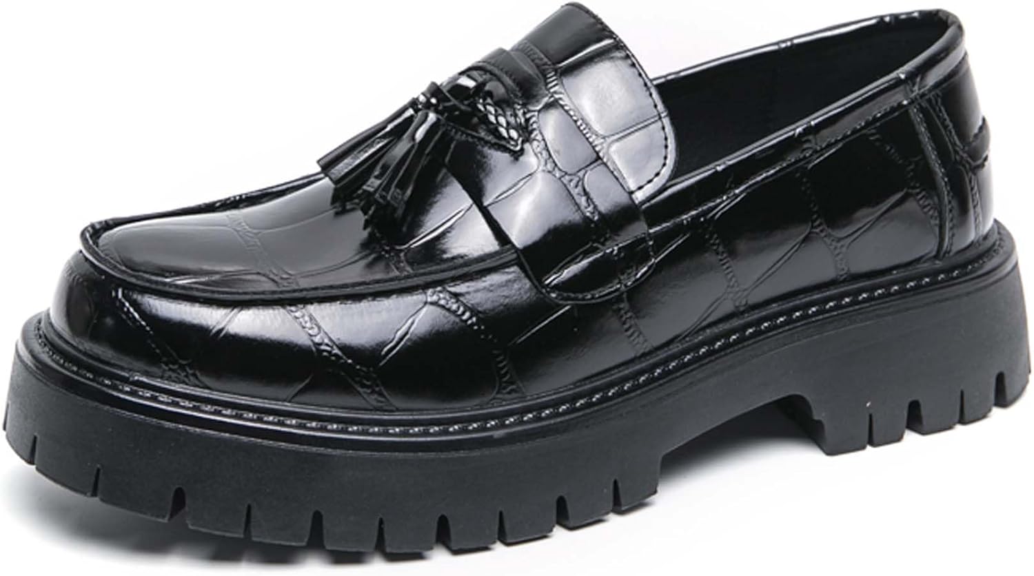 Мужские лоферы с толстой подошвой на платформе с противоскользящей поверхностью и верхом из лакированной кожи, подходящие для работы в офисе, вечеринок, танцев и свадеб Generic, черный
Мужские лоферы с толстой подошвой на платформе с противоскользящей поверхностью и верхом из лакированной кожи, подходящие для работы в офисе, вечеринок, танцев и свадеб Generic, черный