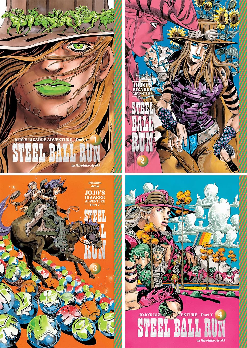 JoJo’s Bizarre Adventure: Part 7 - Steel Ball Run Vol. 1-4 Collection Set by Hirohiko Araki (VIZ Media)
JoJo’s Bizarre Adventure: Part 7 - Steel Ball Run Vol. 1-4 Collection Set by Hirohiko Araki (VIZ Media)