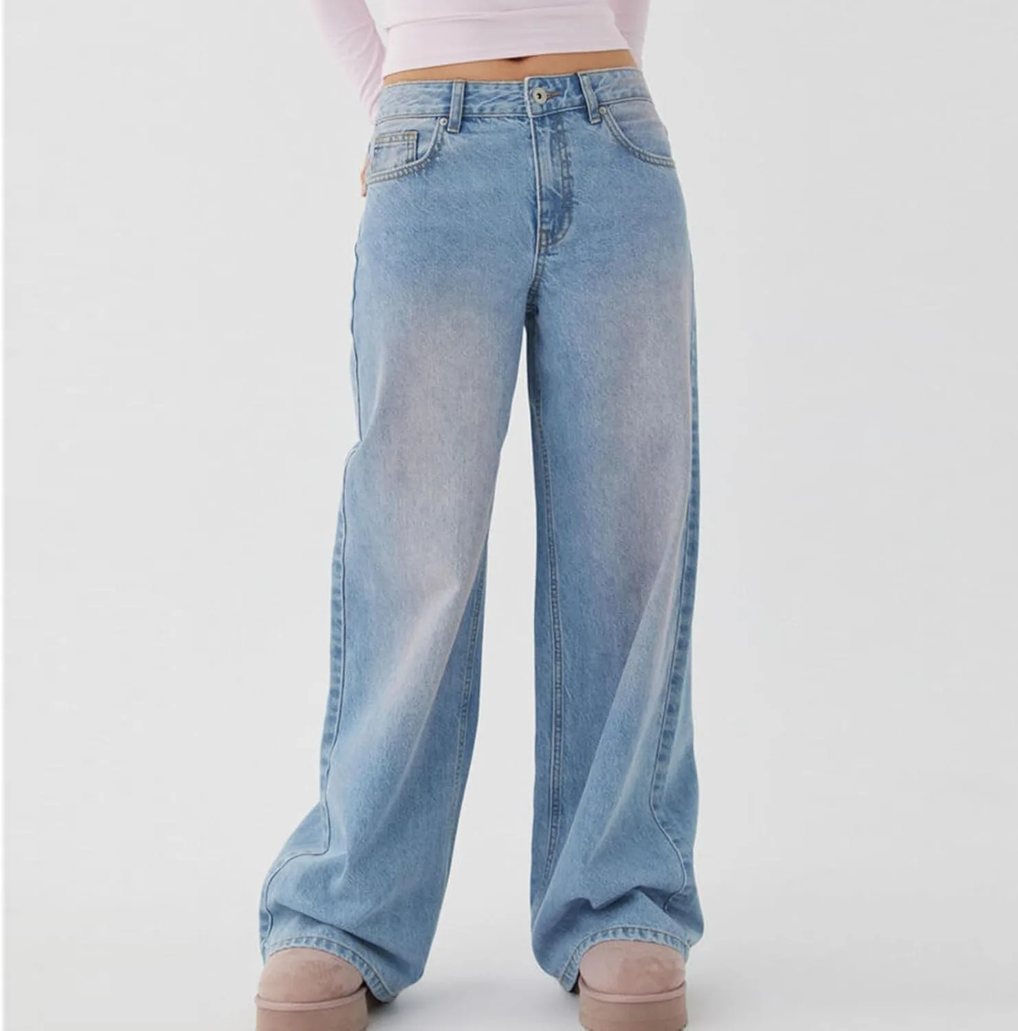 Джинсы High Waisted для женщин, классические мешковатые, прямые NATHGAM
Джинсы High Waisted для женщин, классические мешковатые, прямые NATHGAM