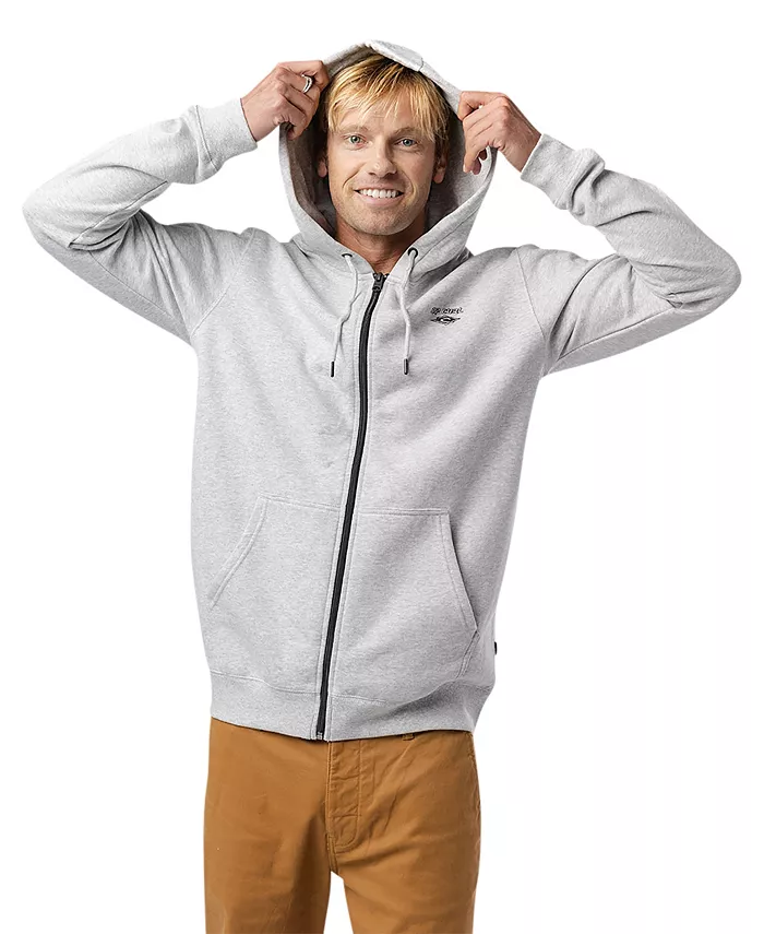 Мужская классическая худи на молнии Rip Curl, серый 
Мужская классическая худи на молнии Rip Curl, серый