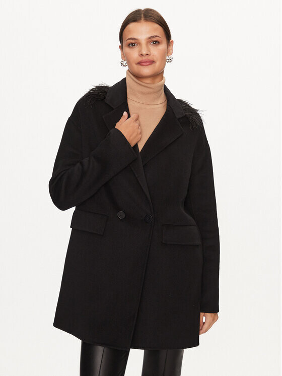 Шерстяное пальто обычного кроя Twinset, черный
Шерстяное пальто обычного кроя Twinset, черный