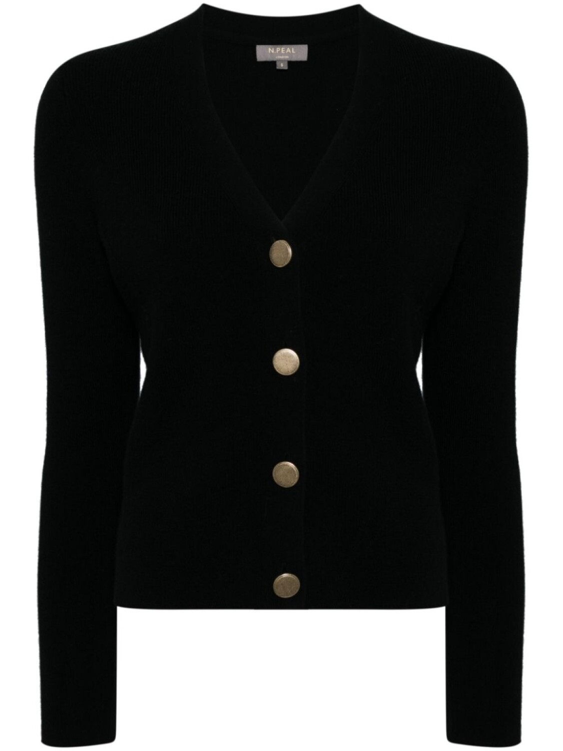 N.Peal кардиган в рубчик с V-образным вырезом, черный
N.Peal кардиган в рубчик с V-образным вырезом, черный