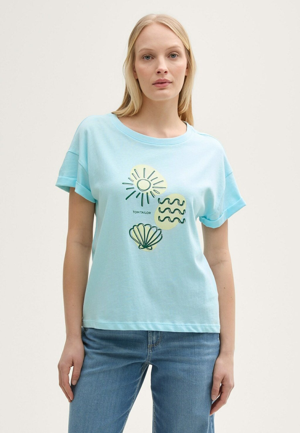 Футболка с принтом LOOSE TOM TAILOR, светло-голубой
Футболка с принтом LOOSE TOM TAILOR, светло-голубой