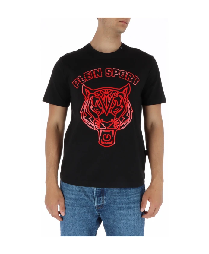 Белая футболка с принтом, короткими рукавами и круглым вырезом Plein Sport, черный
Белая футболка с принтом, короткими рукавами и круглым вырезом Plein Sport, черный