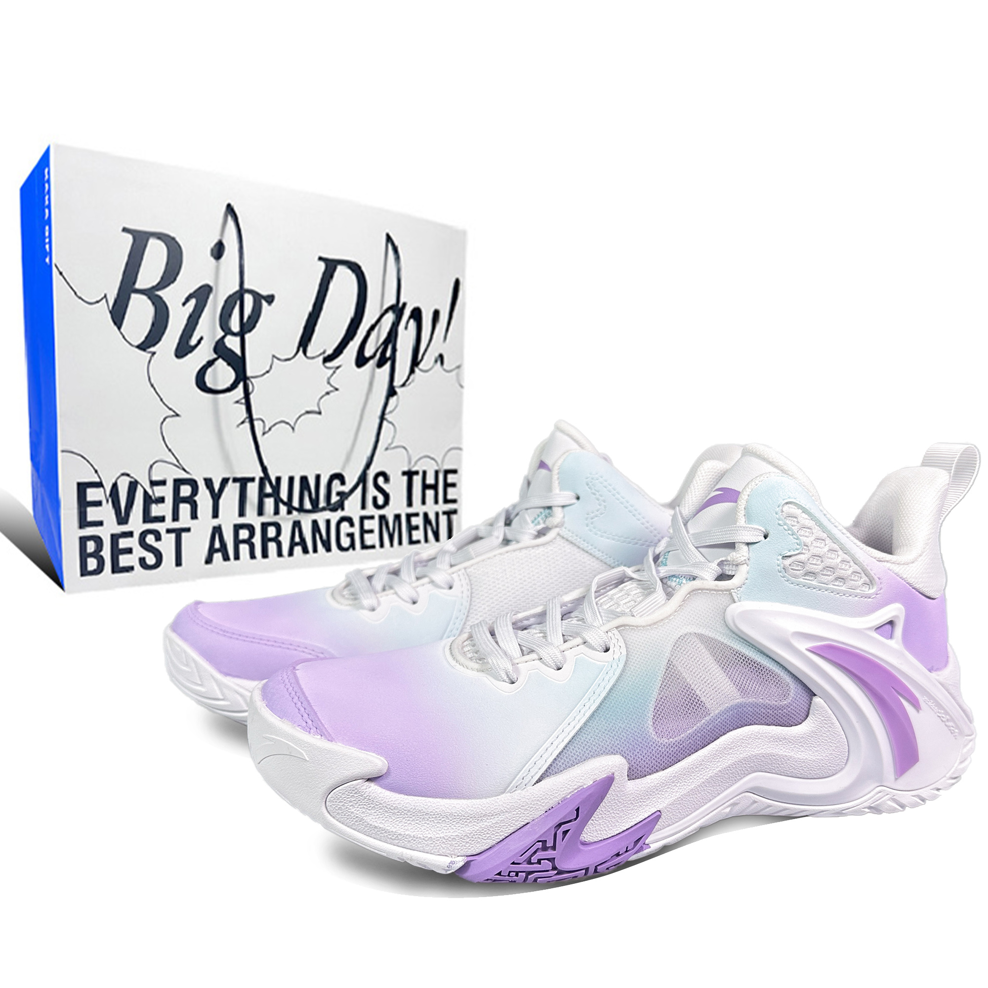 ANTA Баскетбольные кроссовки Airspace 4 с низким верхом, устойчивые к истиранию и дышащие, белые, фиолетовые, мужские 
ANTA Баскетбольные кроссовки Airspace 4 с низким верхом, устойчивые к истиранию и дышащие, белые, фиолетовые, мужские