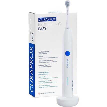 Зубная щетка Hydrosonic Easy Toothbrush электрическая для взрослых с 3 уровнями очистки, Curaprox
Зубная щетка Hydrosonic Easy Toothbrush электрическая для взрослых с 3 уровнями очистки, Curaprox