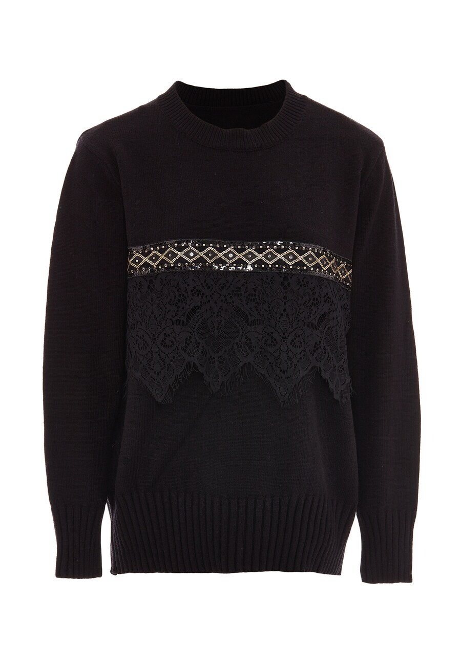 Тонкий вязаный свитер caissa Sweater, черный
Тонкий вязаный свитер caissa Sweater, черный