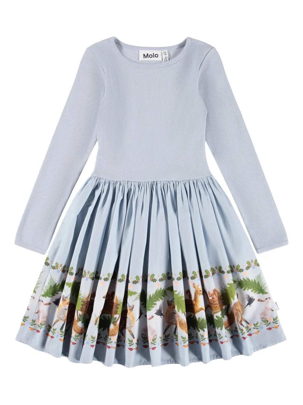 Плиссированное платье с анималистичным принтом Molo, синий
Плиссированное платье с анималистичным принтом Molo, синий