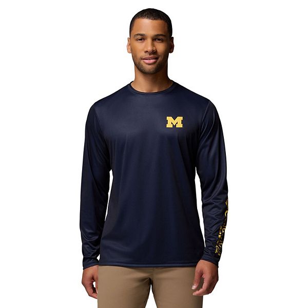 Мужская футболка с длинным рукавом michigan wolverines phg terminal shot 3-hit в темно-синем цвете Columbia
Мужская футболка с длинным рукавом michigan wolverines phg terminal shot 3-hit в темно-синем цвете Columbia