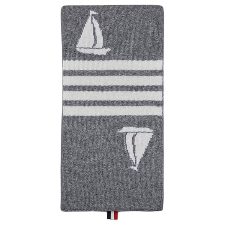 THOM BROWNE Шерстяной шарф из мериносовой шерсти унисекс серый, Gray
THOM BROWNE Шерстяной шарф из мериносовой шерсти унисекс серый, Gray