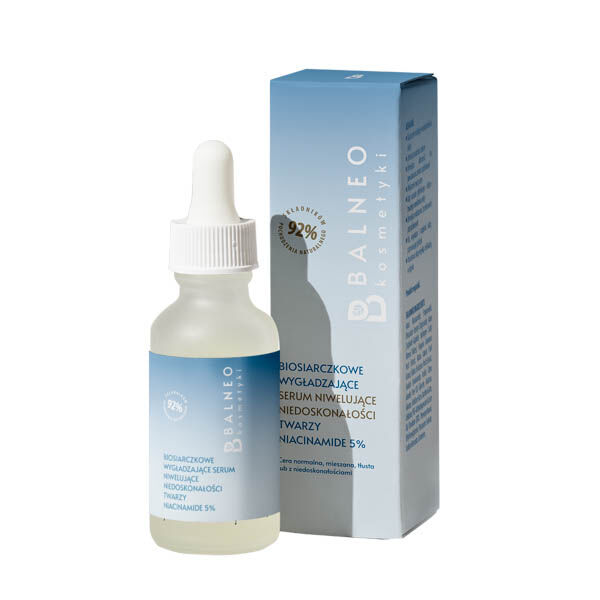 Biosulfur разглаживающая сыворотка, устраняющая недостатки лица ниацинамид 5%, 30 мл Balneokosmetyki
Biosulfur разглаживающая сыворотка, устраняющая недостатки лица ниацинамид 5%, 30 мл Balneokosmetyki