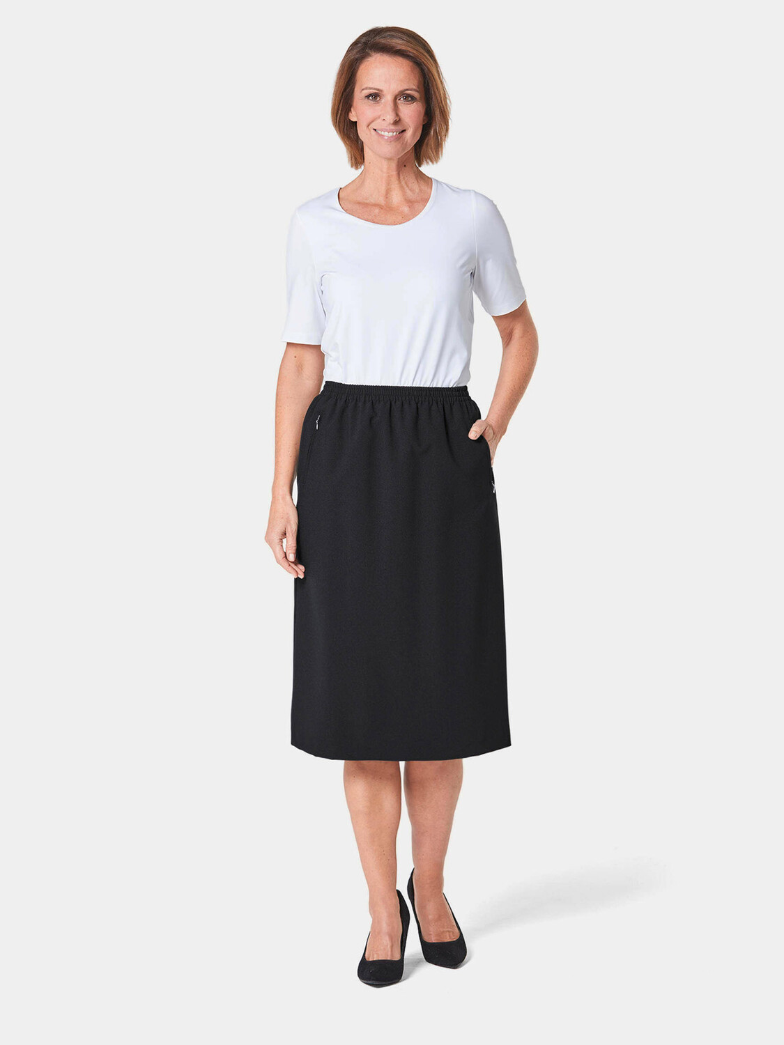 Юбка до колена GOLDNER Reiseschlupf, черный 
Юбка до колена GOLDNER Reiseschlupf, черный