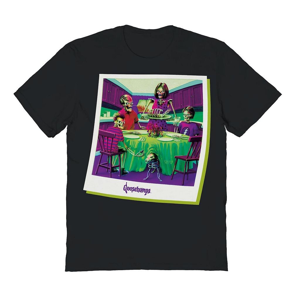Мужская футболка с графическим рисунком Goosebumps Skeleton Family Licensed Character, черный
Мужская футболка с графическим рисунком Goosebumps Skeleton Family Licensed Character, черный