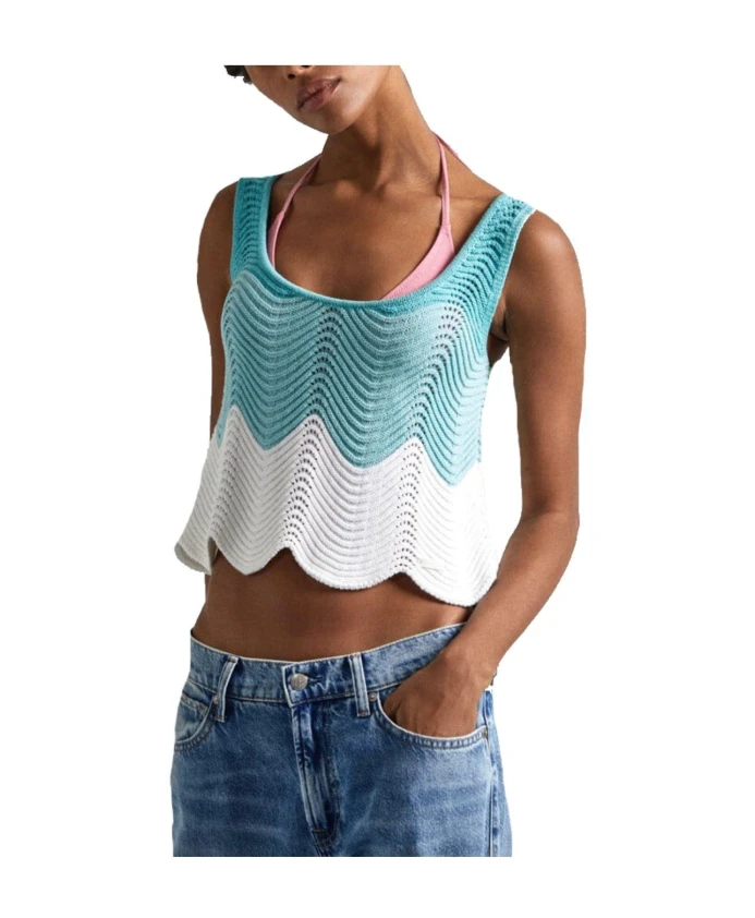 Шикарный топ из галеа Pepe Jeans, синий
Шикарный топ из галеа Pepe Jeans, синий