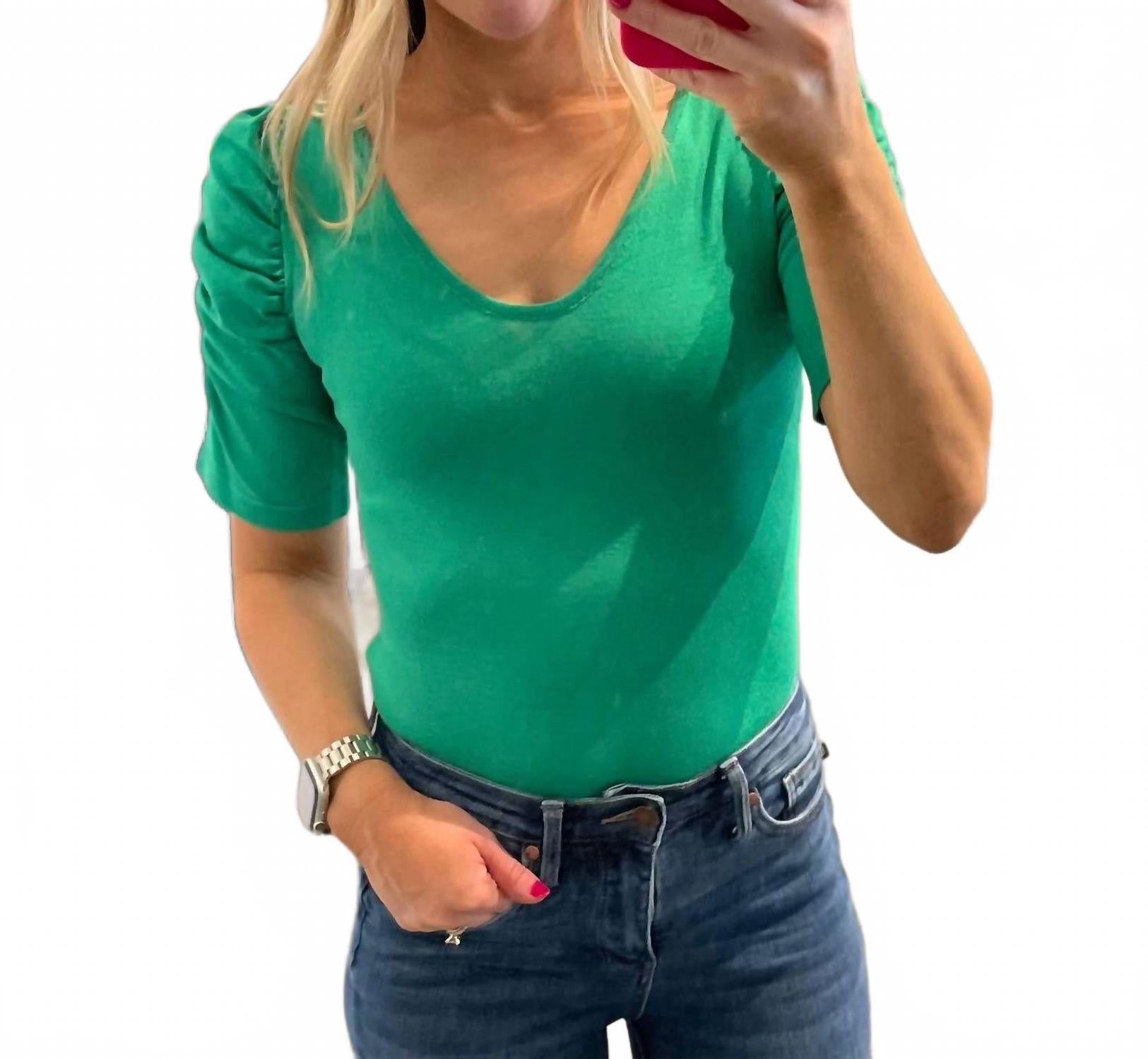 Пуфф боди с короткими рукавами в цвете келли грин And The Why, зеленый
Пуфф боди с короткими рукавами в цвете келли грин And The Why, зеленый