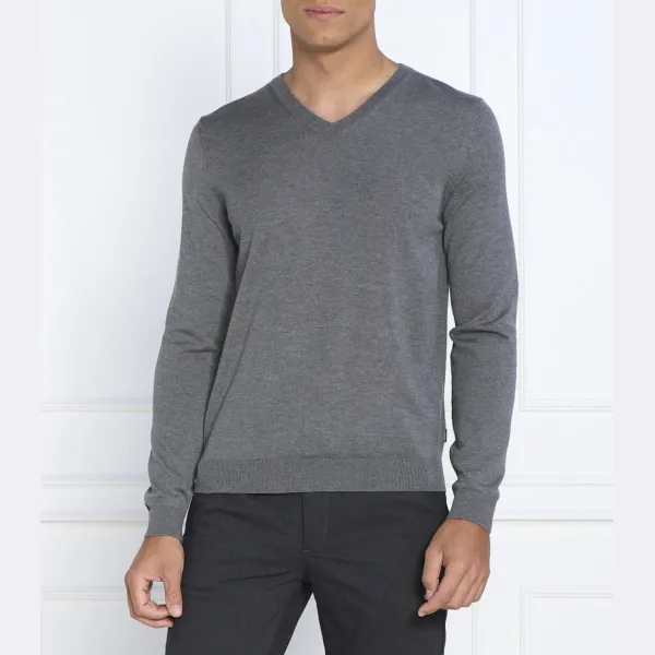 Шерстяной свитер приталенного кроя Melba-p Boss, серый
Шерстяной свитер приталенного кроя Melba-p Boss, серый