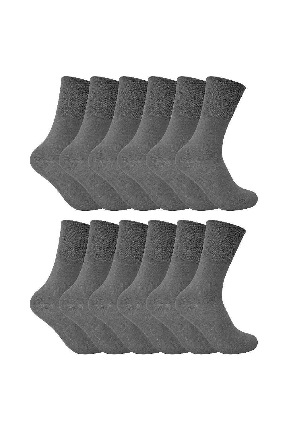 12 пар термоносков с мягким верхом для диабетиков, препятствующих плохому кровообращению Sock Snob, серый
12 пар термоносков с мягким верхом для диабетиков, препятствующих плохому кровообращению Sock Snob, серый