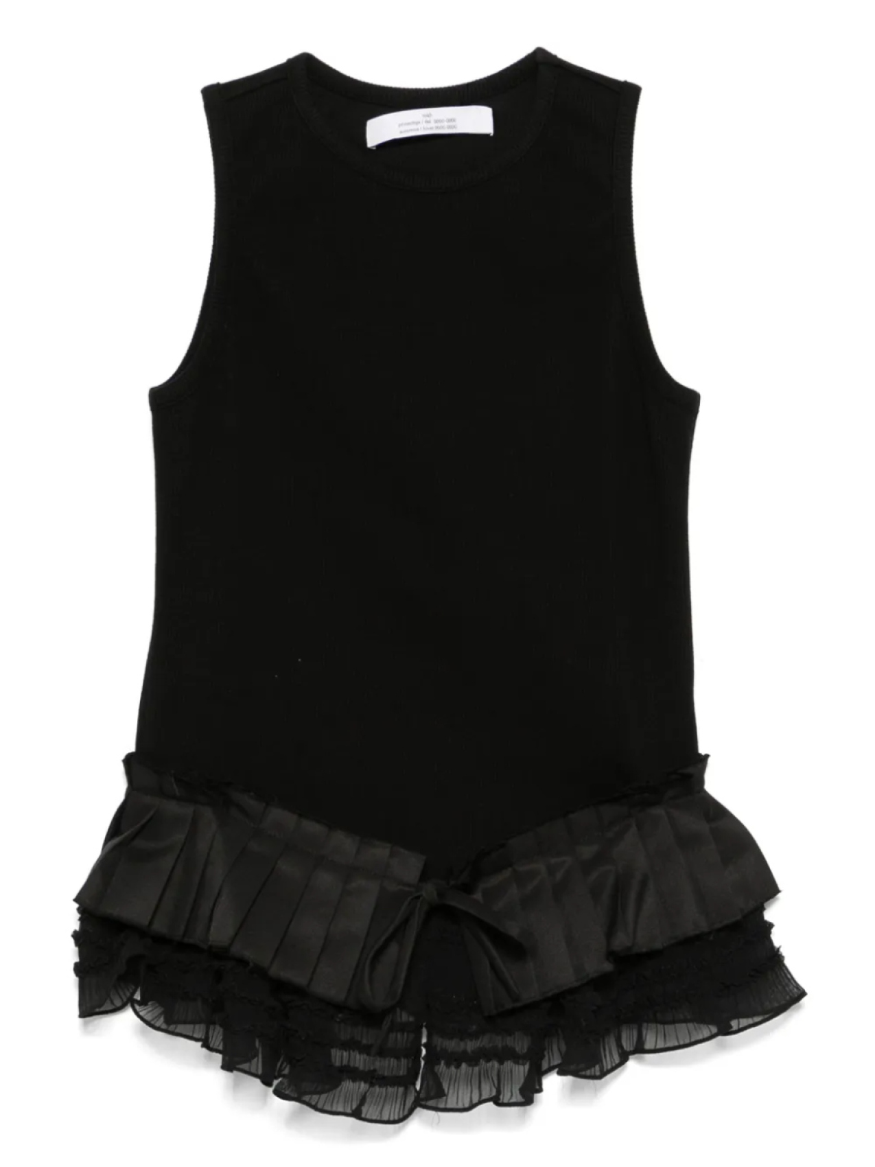 Топ с оборками Rokh, черный 
Топ с оборками Rokh, черный