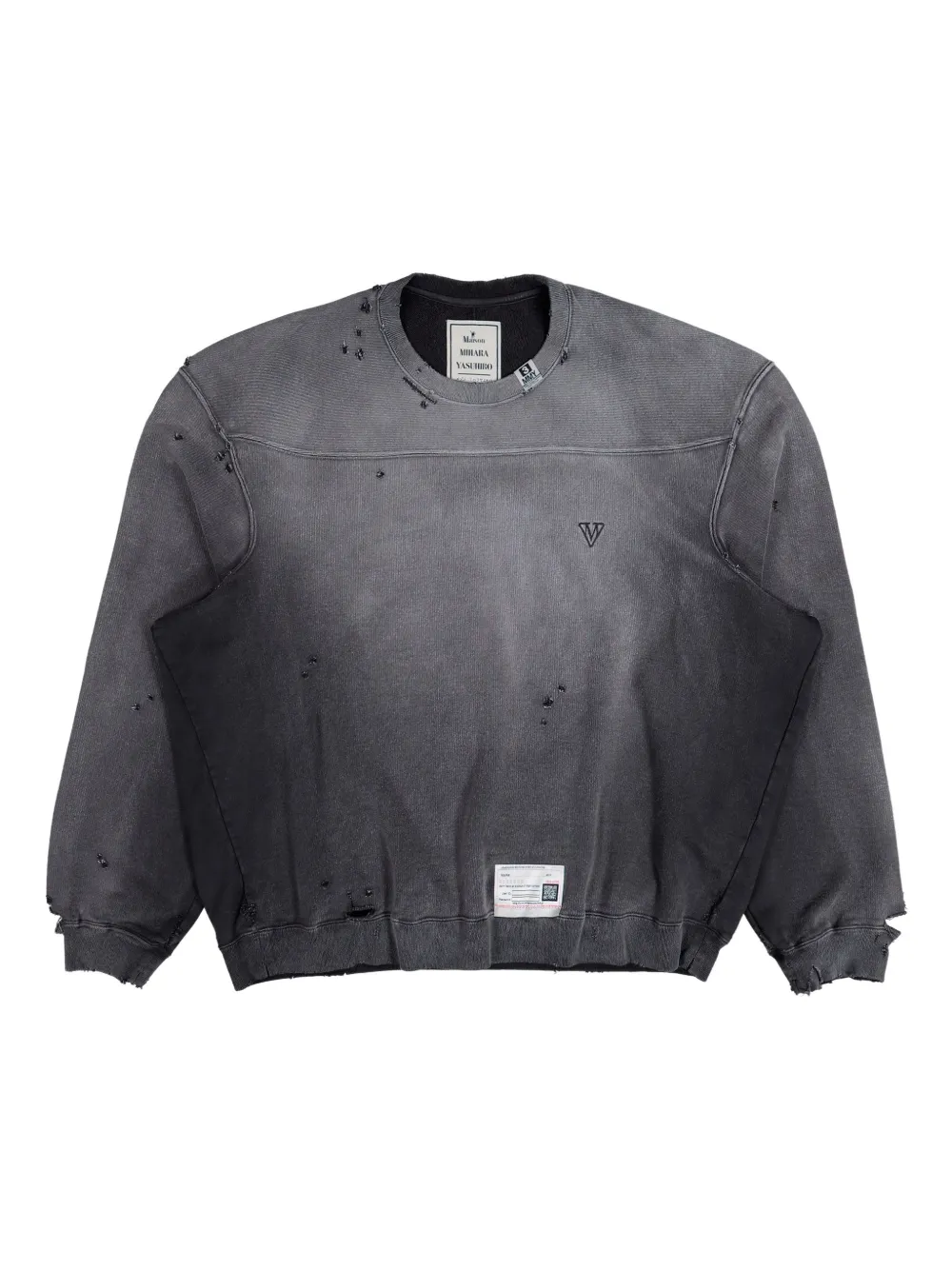 Свитер с круглым вырезом Maison Mihara Yasuhiro, серый
Свитер с круглым вырезом Maison Mihara Yasuhiro, серый