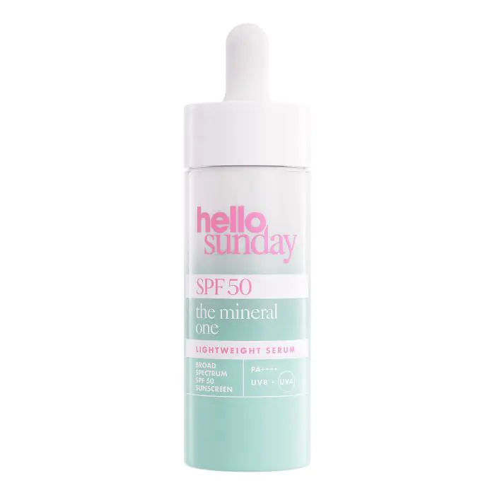 Солнцезащитный крем the mineral one spf 50 sérum hidratante con ácido hialurónico Hello Sunday, объем 30 мл
Солнцезащитный крем the mineral one spf 50 sérum hidratante con ácido hialurónico Hello Sunday, объем 30 мл
