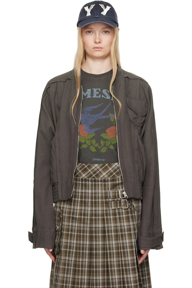 Льняная бомбер-куртка с панелями Open Yy, цвет charcoal
Льняная бомбер-куртка с панелями Open Yy, цвет charcoal