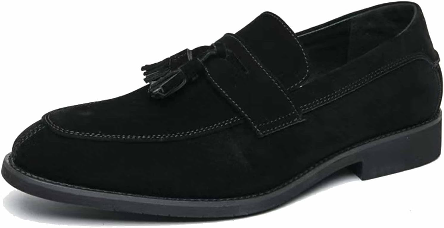 Мужские замшевые лоферы с кисточками, низкий каблук, миндальный закрытый носок, туфли на каблуке, нескользящие, удобные, слипоны-оксфорды для офиса и повседневной носки Donrrndk, черный
Мужские замшевые лоферы с кисточками, низкий каблук, миндальный закрытый носок, туфли на каблуке, нескользящие, удобные, слипоны-оксфорды для офиса и повседневной носки Donrrndk, черный