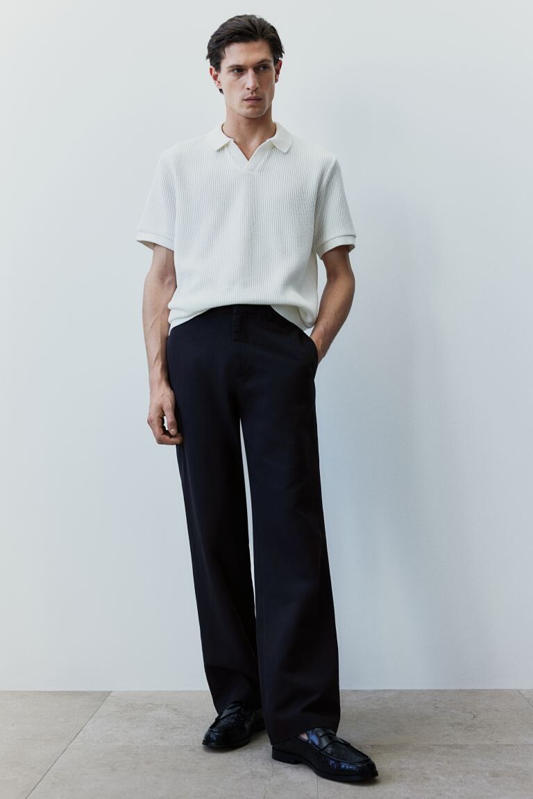 Брюки-Клеш из смесового льна обычного кроя H&M, черный
Брюки-Клеш из смесового льна обычного кроя H&M, черный