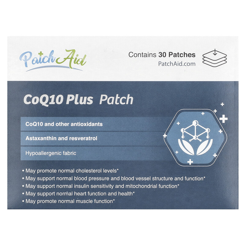 PatchAid, CoQ10 Plus, 30 штук 
PatchAid, CoQ10 Plus, 30 штук