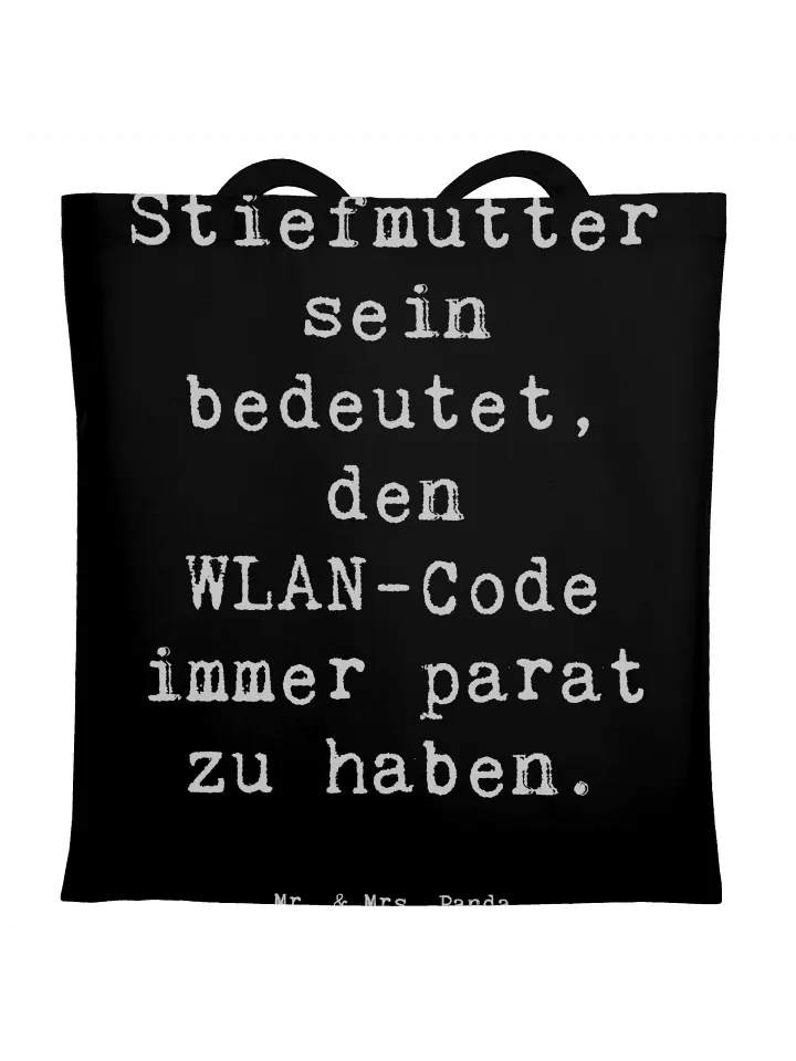 Сумка для переноски Mr & Mrs Panda Stiefmutter Heldin, черный
Сумка для переноски Mr & Mrs Panda Stiefmutter Heldin, черный