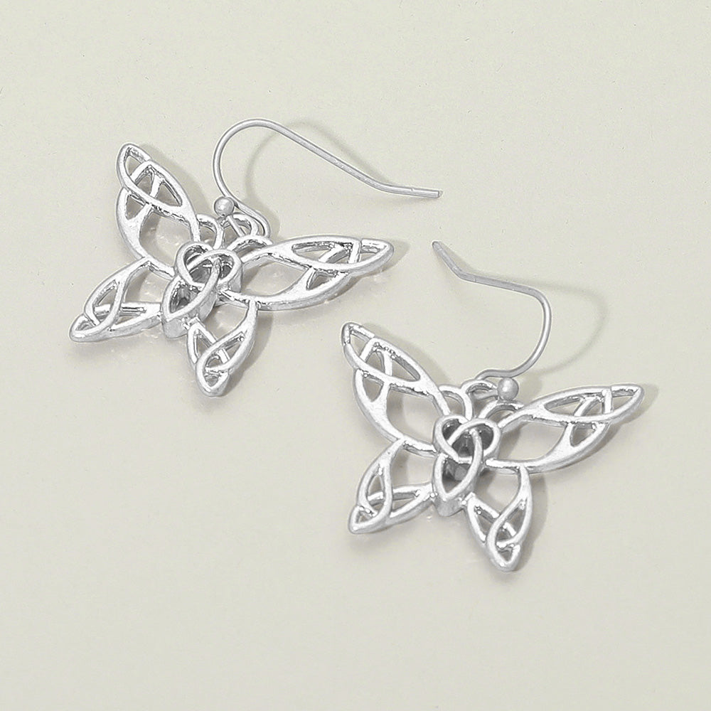 Открытые металлические серьги-бабочки Fashnzfab, Worn Silver
Открытые металлические серьги-бабочки Fashnzfab, Worn Silver