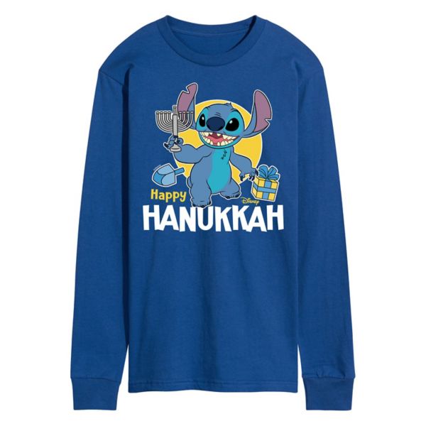 Мужская футболка с длинным рукавом и принтом «Счастливая Ханука» от Lilo & Stitch Disney, синий
Мужская футболка с длинным рукавом и принтом «Счастливая Ханука» от Lilo & Stitch Disney, синий