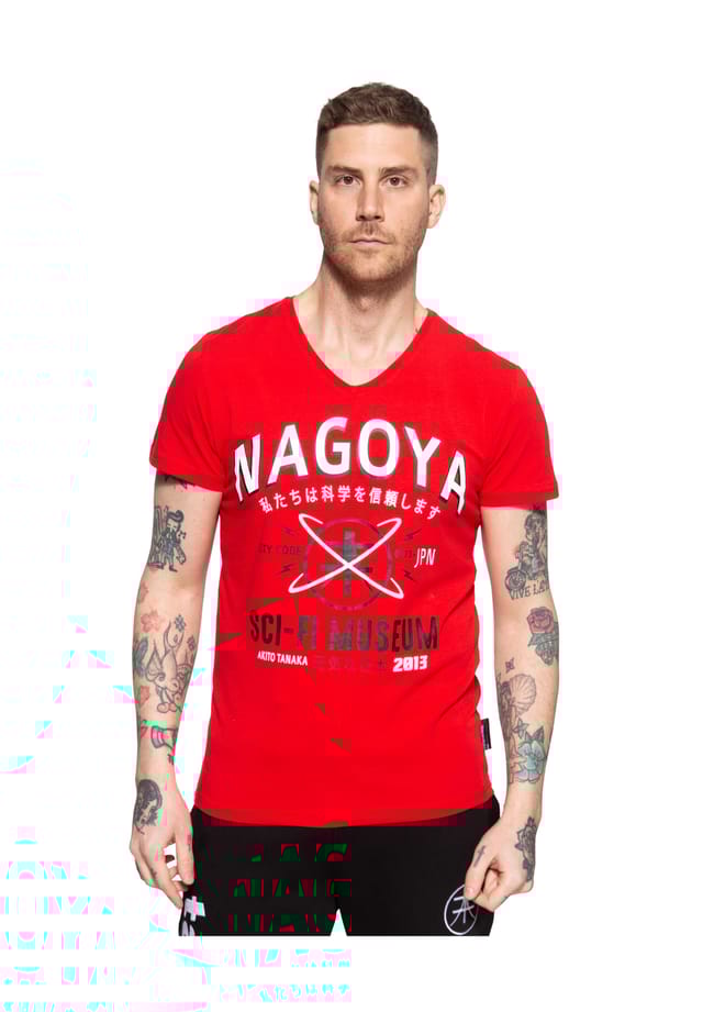 Футболка с контрастным принтом кода города Akito Tanaka, красный
Футболка с контрастным принтом кода города Akito Tanaka, красный