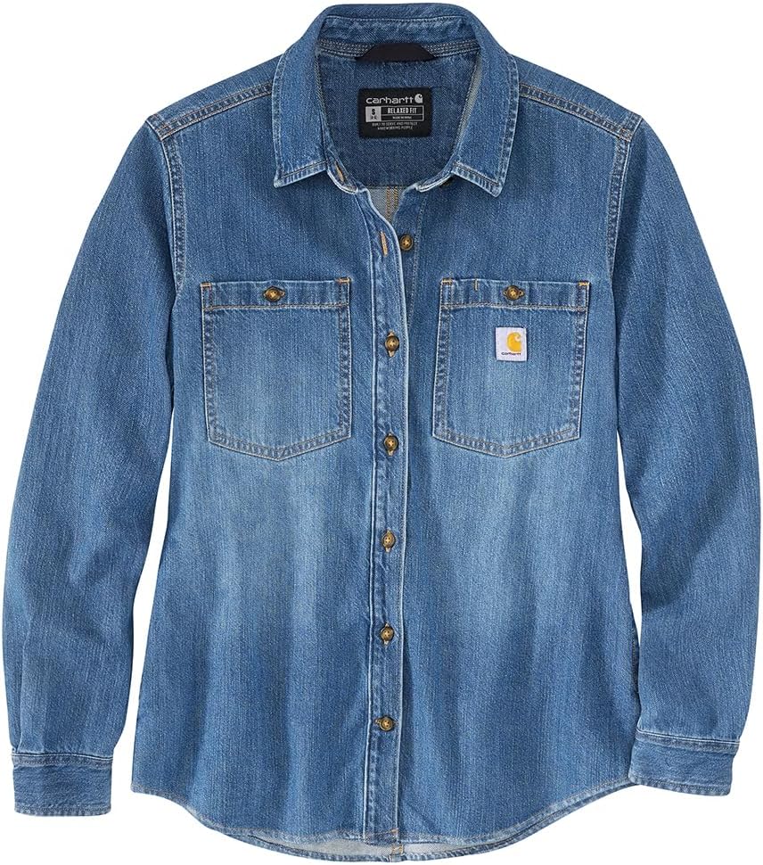 Carhartt женская свободная джимовая рубашка средней плотности, Voyageur
Carhartt женская свободная джимовая рубашка средней плотности, Voyageur