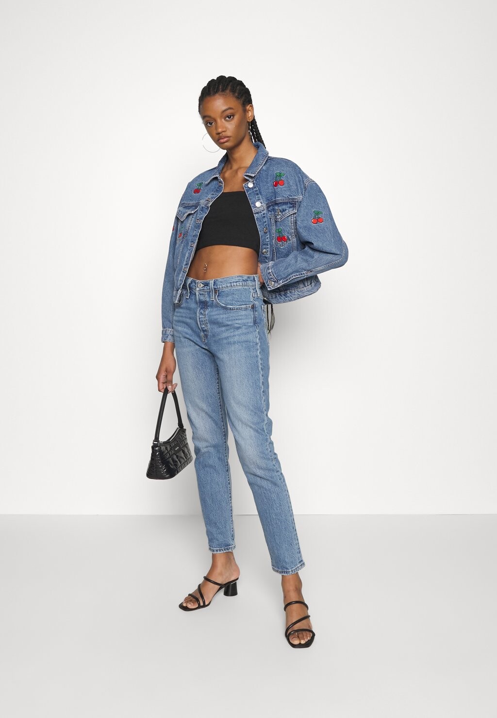 Топ ONLY, черно-белый 
Топ ONLY, черно-белый