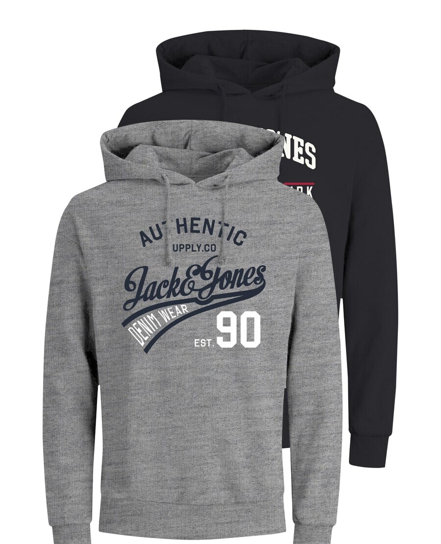 Толстовка JACK & JONES ETHAN, ночной синий/пятнистый серый 
Толстовка JACK & JONES ETHAN, ночной синий/пятнистый серый