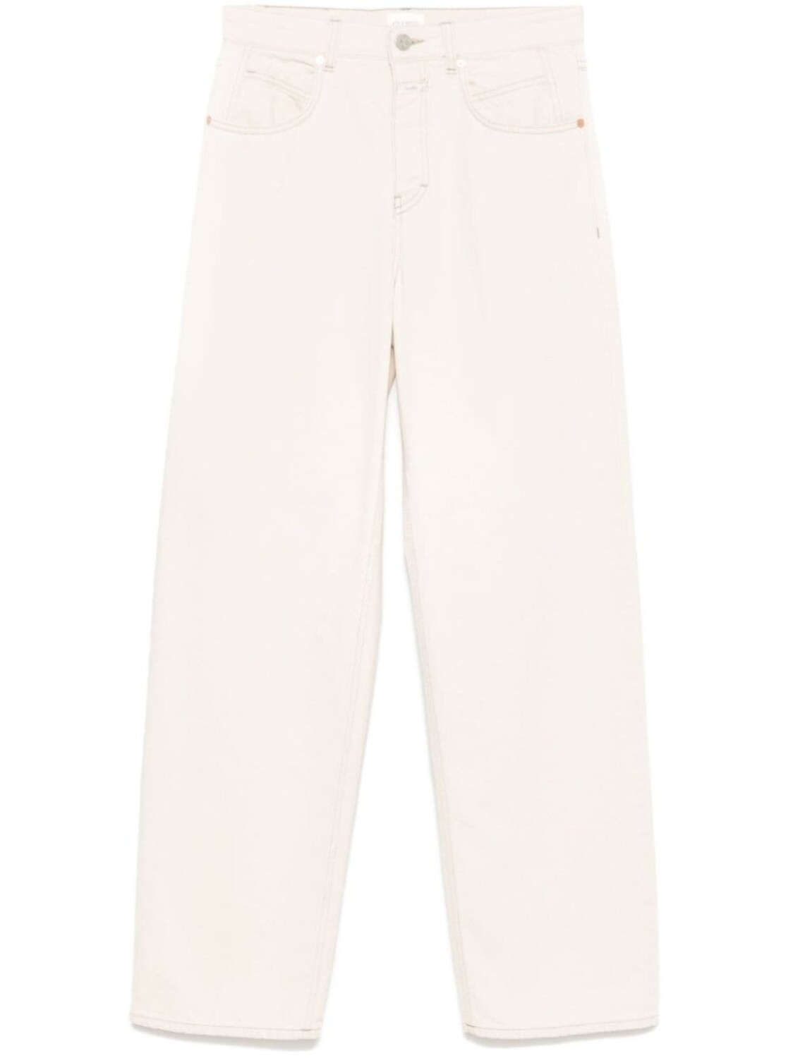 Прямые джинсы с закрытым логотипом Closed, белый 
Прямые джинсы с закрытым логотипом Closed, белый