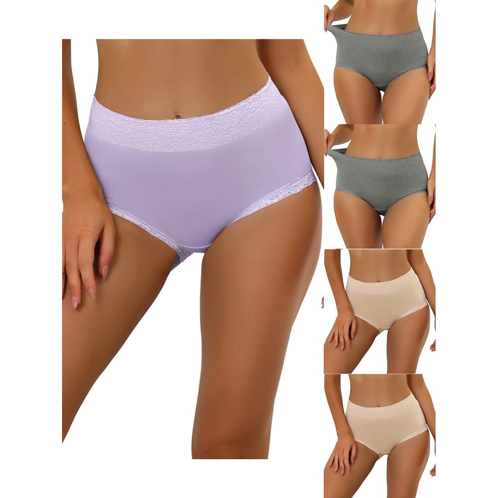 5 упаковок женского хлопкового нижнего белья с высокой посадкой и кружевной отделкой для контроля живота, полное покрытие, трусы Muti-color ALLEGRA K, Gy Bg Purple
5 упаковок женского хлопкового нижнего белья с высокой посадкой и кружевной отделкой для контроля живота, полное покрытие, трусы Muti-color ALLEGRA K, Gy Bg Purple