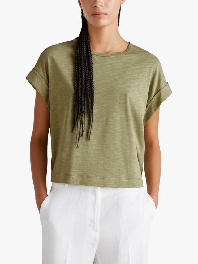 Футболка с круглым вырезом из хлопковой смеси Benetton, Olive Green
Футболка с круглым вырезом из хлопковой смеси Benetton, Olive Green