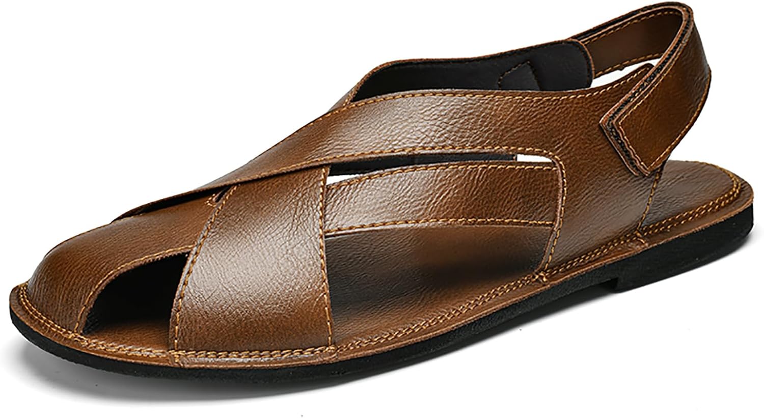 Мужские сандалии для рыбалки из натуральной кожи с застежкой-липучкой, дышащие, легкие, с закрытым носком, летние повседневные плоские сандалии для вождения, прогулок и пляжа Lvomu, коричневый
Мужские сандалии для рыбалки из натуральной кожи с застежкой-липучкой, дышащие, легкие, с закрытым носком, летние повседневные плоские сандалии для вождения, прогулок и пляжа Lvomu, коричневый