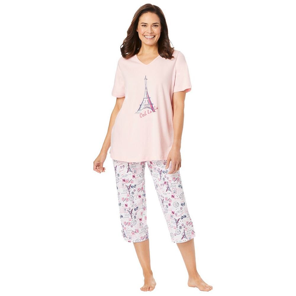 Женский пижамный комплект капри Dreams & Co. больших размеров из 2 предметов, цвет Raspberry Sorbet Paris
Женский пижамный комплект капри Dreams & Co. больших размеров из 2 предметов, цвет Raspberry Sorbet Paris