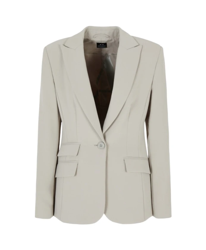 Однобортный пиджак стрейч aw24 Armani Exchange, бежевый
Однобортный пиджак стрейч aw24 Armani Exchange, бежевый