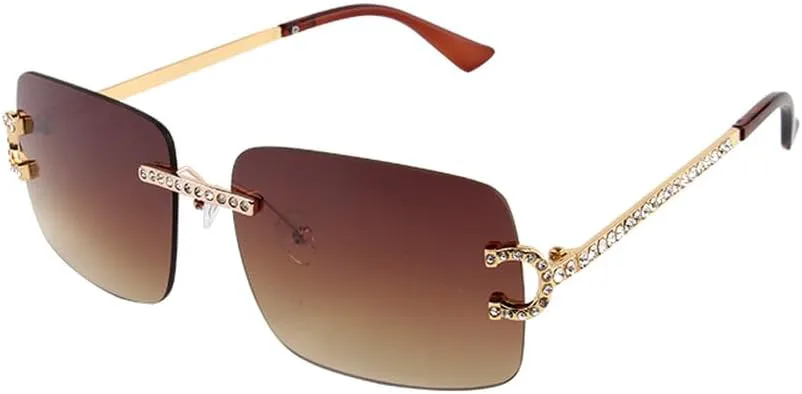 Модные солнцезащитные очки без оправы с бриллиантами для женщин, металлические солнцезащитные очки класса люкс с защитой от УФ-излучения UV400 TKKTLLT, C2
Модные солнцезащитные очки без оправы с бриллиантами для женщин, металлические солнцезащитные очки класса люкс с защитой от УФ-излучения UV400 TKKTLLT, C2