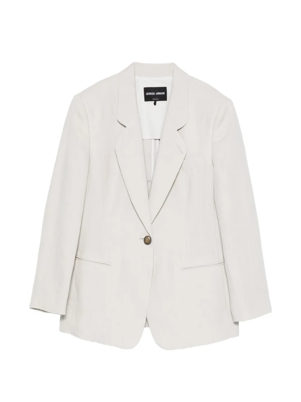 Однобортный пиджак на пуговицах Giorgio Armani, бежевый
Однобортный пиджак на пуговицах Giorgio Armani, бежевый