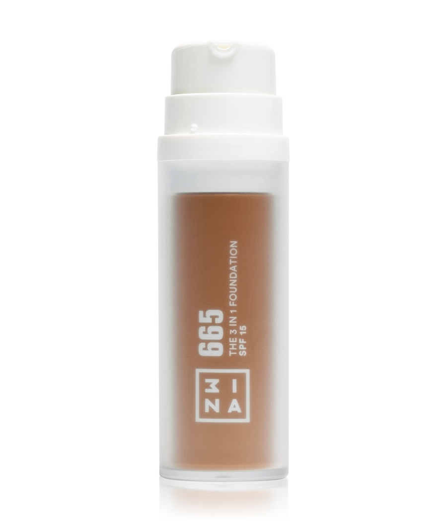 Жидкая основа 3INA The 3 in 1 Foundation SPF 15, Nr. 665 - Brown, 30 ml 
Жидкая основа 3INA The 3 in 1 Foundation SPF 15, Nr. 665 - Brown, 30 ml