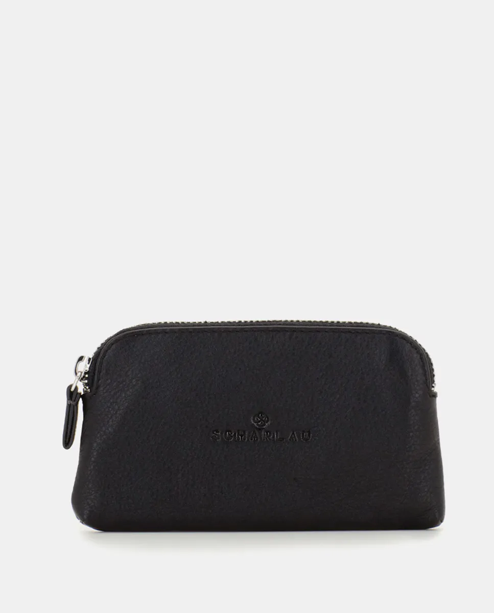 Мужской кожаный кошелек черного цвета с брелоком для ключей Scharlau, черный
Мужской кожаный кошелек черного цвета с брелоком для ключей Scharlau, черный